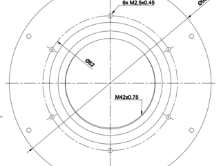 O'Tilter Mechanical Drawing front view