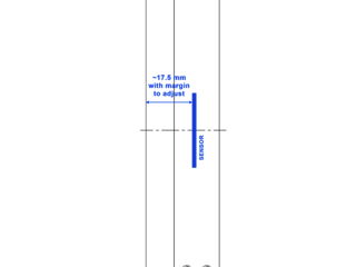 O'Tilter Mechanical Drawing side view with sensor at 17.5mm