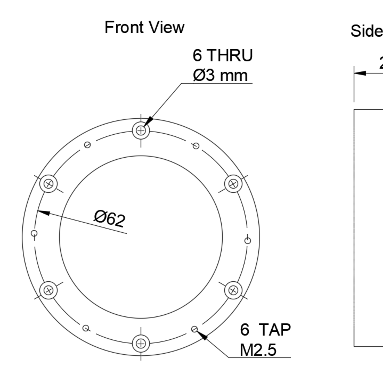 OAG Adpater Dimensions