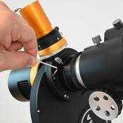 Access tilt adjustment screws from the telescope side.