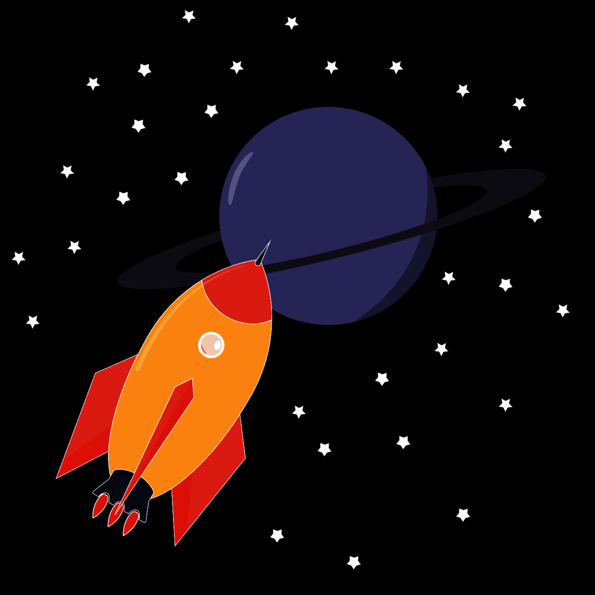 Ogma orange rocket and astro